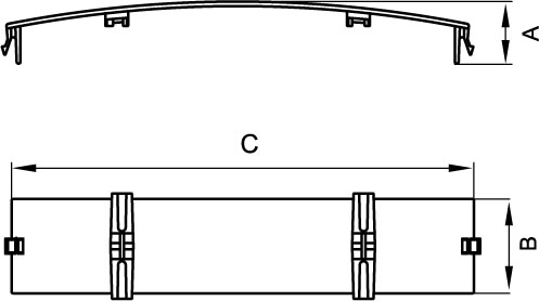 Накладка на стык крышек 60 мм, цвет серый металлик DKC