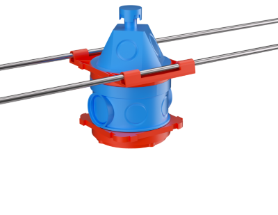 Универсальная потолочная коробка для заливки в бетон, 90х71x114мм DKC