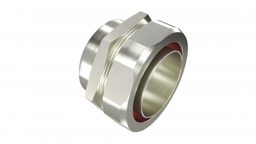 Взрывозащищенная Ex e муфта металлорукав-коробка. 20 мм. M20х1,5.Никелированная латунь. IP66/67 DKC