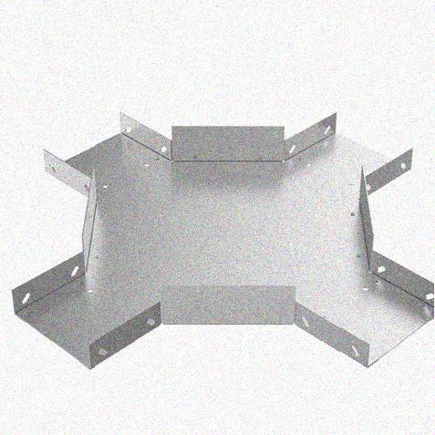 Лоток крестообразный замковый перфорированный КМЗ 400х65 УТ1,5, оцинкованный лист S1,0