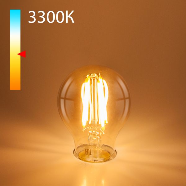 Филаментная светодиодная лампа А60 (тонированная) E27 12Вт 3300К (a048345) Elektrostandard Филаментная светодиодная лампа А60 (тонированная) E27 12Вт 3300К (a048345) Elektrostandard