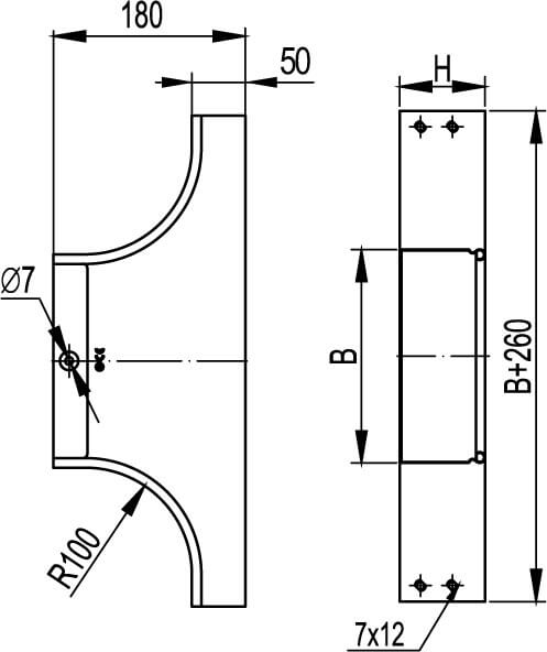 Ответвитель DL 100х50 DKC