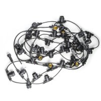 Гирлянда Белт-Лайт, 20м + 1,5м сетевой шнур. 80 патронов E27, шаг 25см. Чёрная. UDL-K111 IP65.