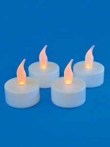 Св-к св/д свеча - таблетка, набор 4 шт. (CR2032 в/к) 40x35 белый ULD-F070 Uniel