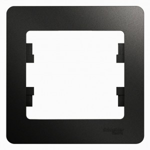 GLOSSA  Рамка горизонтальная 2-м . антрацит IP20 Schneider Electric