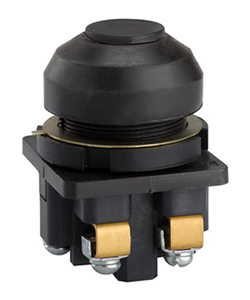 Выключатель кнопочный КЕ-081 У2 исп.3, черный, 2р, цилиндр, IP54, 10А, 660В Электротехник