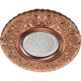 Светильник MR16 GU5.3 Круг "Бабочка" подсветка 4К зол/Черн.медь  25х95 ECOLA