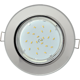 Св-к GX53 H4 5310 стекло Круг хром-хром (зеркальный) 38x126 Ecola