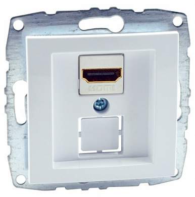 Despina/Larissa Механизм розетки без лицевой панели СУ HDMI (штекерное подключение) . Белый IP20 Mono