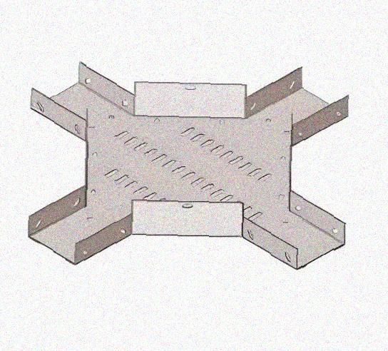 Лоток крестообразный перфорированный КМ 100х65 УТ1,5, оцинкованный лист S1,5