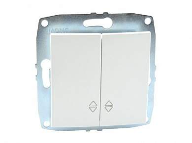 Despina/Larissa Механизм выключателя СУ 2 кл. проходной 10А Белый IP20 Mono
