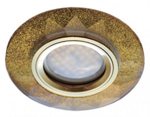 Светильник MR16 GU5.3 стекло граненый золотой блеск/золото DL1654 Ecola