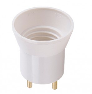 Переходник вилка-патрон E27 белый Ecola