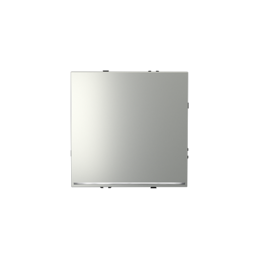 Выключатель встраиваемый Voltum S70 одноклавишный с подсветкой 10А, (сталь)