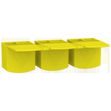 Колпачки изолирующие на контакты греб шинок 1П+Н (12шт) Schneider Electric