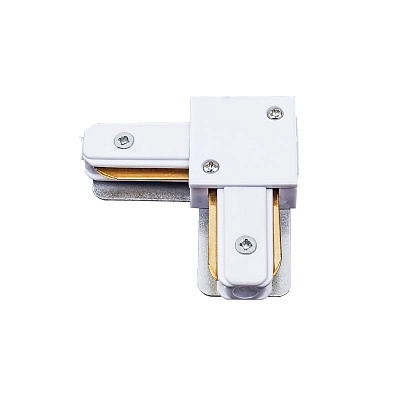 Соединитель для шинопроводов типа G 1-фазный/L-образный/белый Volpe