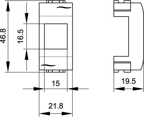 Адаптер для информационных разъемов Keystone, белый, 1мод. DKC