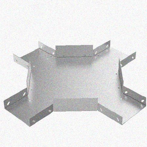 Лоток крестообразный замковый глухой КМЗГ 150х80 УТ1,5, оцинкованный лист, S1,0