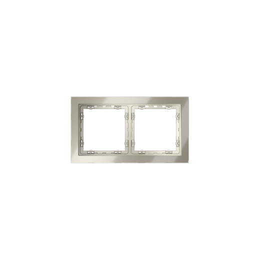 Рамка стеклянная Voltum S70 на 2 поста, (шелк, стекло)