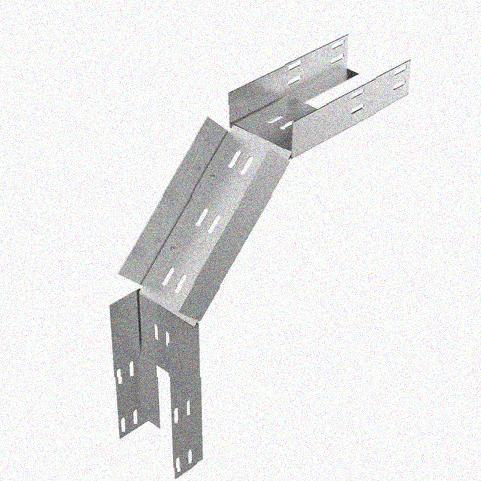 Лоток перфорированный КС 75х50-90 УХЛ1 для поворота трассы вниз на 90, горячее цинкование S1,5