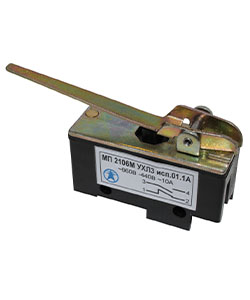 Микровыключатель МП 2106 У3 исп.01, рычаг, базовый, гайки Электротехник