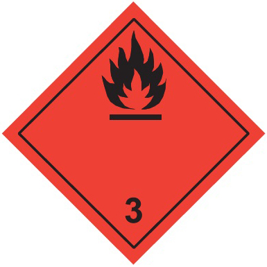 Знак для маркировки опасных грузов "Кл,3" 250х250 мм, пленка самоклеящаяся ГОСТ 19433-88 EKF