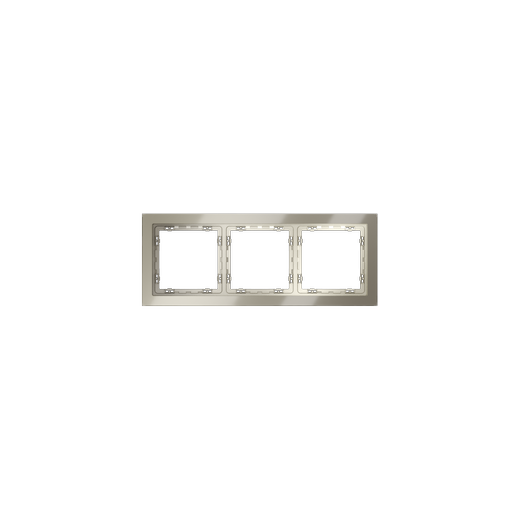 Рамка стеклянная Voltum S70 на 3 поста, (шелк, стекло)