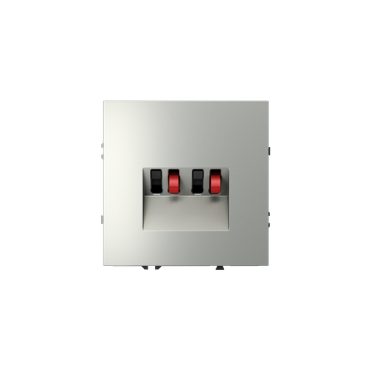 Розетка акустическая встраиваемая Voltum S70 4-местная, (сталь)