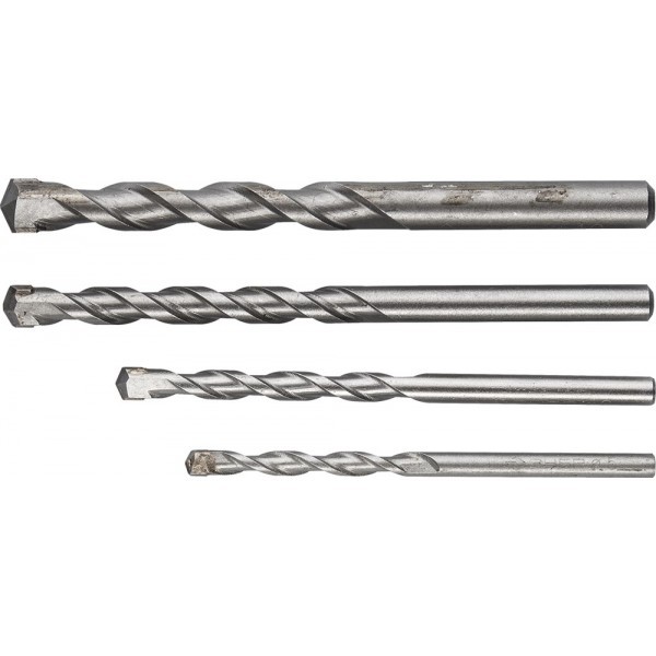 Мастер 4 шт: d 5-6-8-10 мм набор сверл по бетону ЗУБР