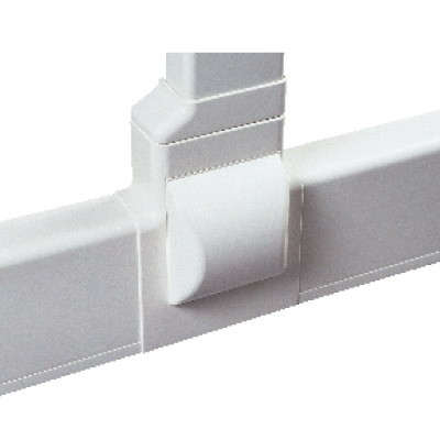 Тройник для плинтусного короба 100х40 мм с отводом на короб 90х40 мм, белый DKC