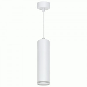 Светильник потолочный на подвесе MR16 35W 230V белый D55хH200 ML1708 Barrel LUNA FERON