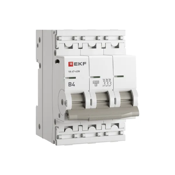 Выключатель автоматический ВА МОД ВА 47-63N 3П 4А (B) 4,5 кА PROXIMA EKF