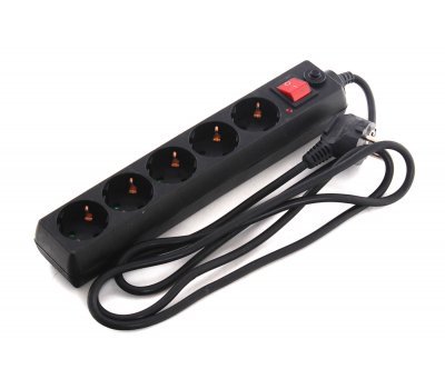 Фильтр сетевой 5-мест.пластик 16А, длина 3м. черный General