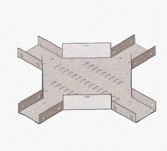 Лоток крестообразный перфорированный КМ 50х50 УТ1,5, оцинкованный лист S1,0