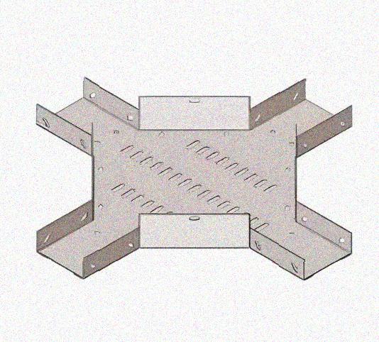 Лоток крестообразный перфорированный КМ 250х80 УТ1,5, оцинкованный лист S1,5