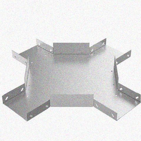 Лоток крестообразный замковый перфорированный КМЗ 100х80 УТ1,5, нержавеющая сталь, S0,8