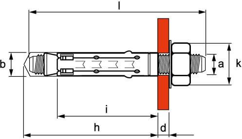 Стандартный анкер со шпилькой М10 DKC