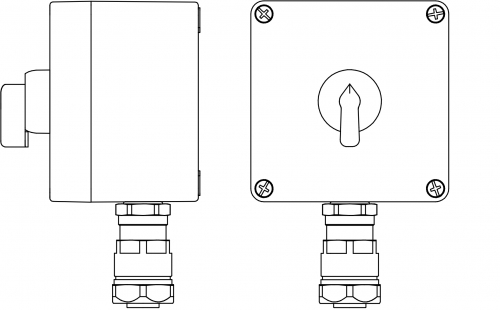 Взрывозащищ. пост упр. из полиэстера CPE-P-03-(1xPB54(11))-1x6018ANP22BKM2SB(C)1Ex d e IIC Т5 Gb / Ex tb IIIC T95°C Db IP66 DKC