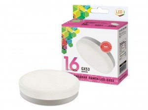 Лампа светодиодная 16Вт GX53 220В 6500K  Матовый 1440Лм ASD