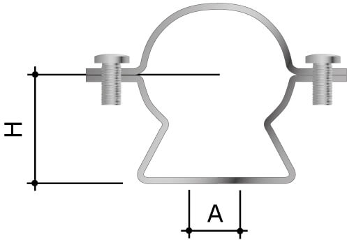 Стальной хомут 20 мм (1/2") оцинкованный DKC