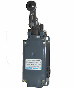 Выключатель путевой ВП 19М-21Б-431-67 У2.17, четырёхполюсный, рычаг с роликом, 3з+1р, IP67 Электротехник