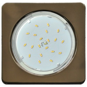 Светильник GX53 H4 квадрат черненый хром плоский ECOLA