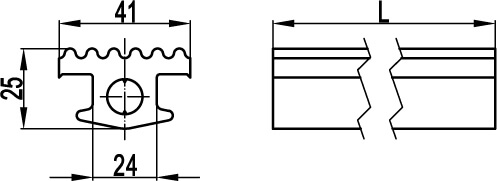 Шумопогл. вкладыш для С-профилей 41х41 DKC