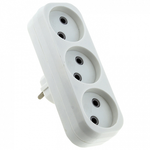 Разветвитель 3 гн, б/з плоский 6А 250B PROxima EKF