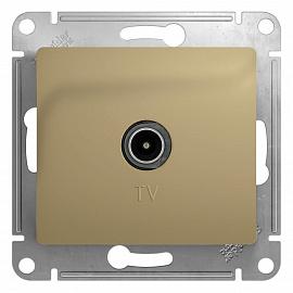 GLOSSA  Механизм розетки без лицевой панели СУ TV оконечная 1DB титан IP20 Schneider Electric