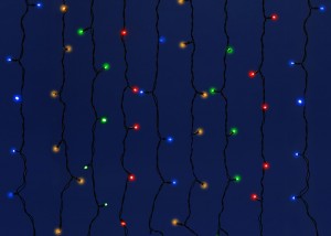 Гирлянда-занавес ул.(мерц) 240LED разноцв. 3x2/24нит соед 6мод, пр.чер IP67 Uniel