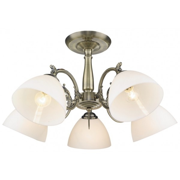 Люстра потолочная Бронза/Белый E27 5*60Вт 110-507-05 VELANTE