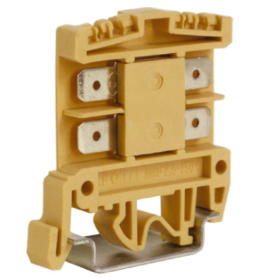 AFO.2/1+1, проходной зажим 2,5 кв.мм бежевый с раздельными контактами DKC