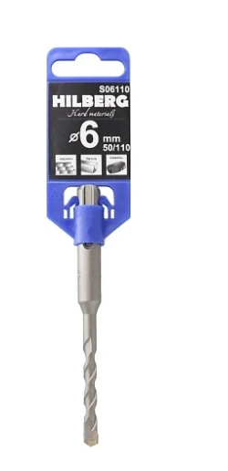 Бур для перфоратора по бетону 6*110мм SDS-plus Hilberg