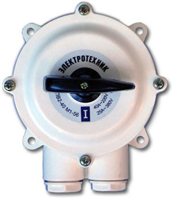 Выключатель пакетный ПВ 2-40 М1 пл. 56 (40А, пластмассовый корпус, IP56) Электротехник